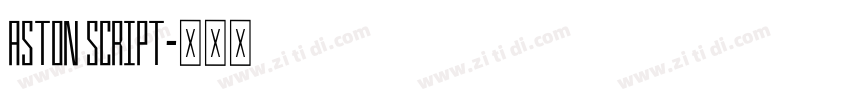 Aston Script字体转换